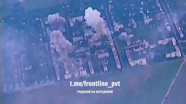 Авиаудар ВКС крылатыми бомбами по пунктам дислокации врага в Северске.