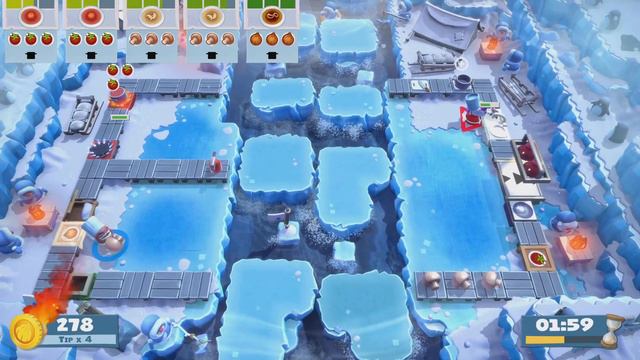 [PS5 Gameplay] Overcooked! [2 player] Level 6-3 [4-star]