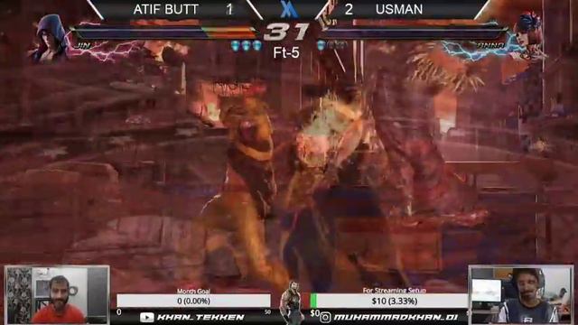 Usman Ghani (Anna) vs Atif Butt (Jin Kazama) Tekken 7 FT-5 Match