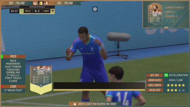 FIFA 19 FLASHBACK DEPAY REVIEW | 93 FLASHBACK DEPAY PLAYER REVIEW | FIFA 19 ULTIMATE TEAM