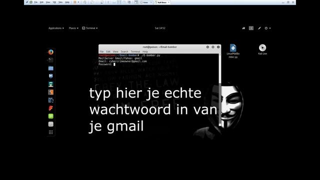 Kali linux (Email bomber) review