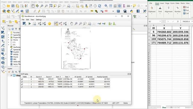 Geo referencing of Village Map & Preparation of KML file using Qgis