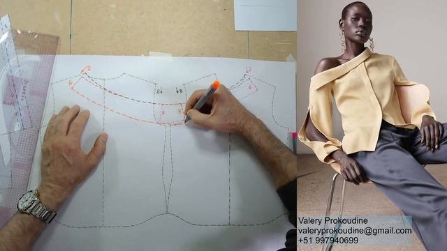 моделируем блузку modelado de blusa курсыкройкиишитья diseñodemodas валерийпрокудиншитьё