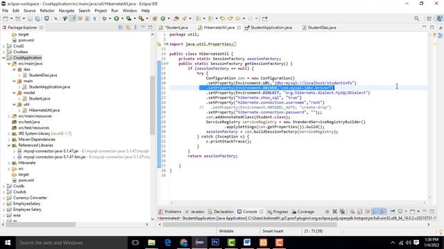 Hibernate  CRUD Project Step by Step