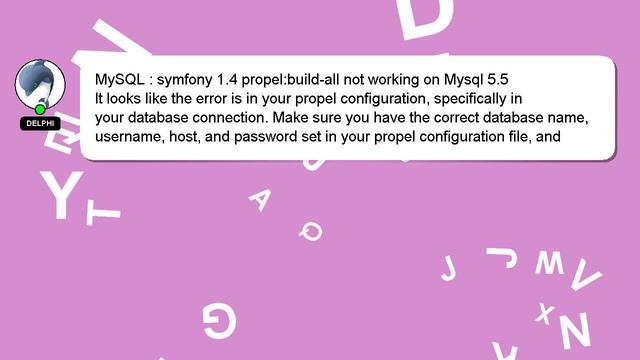 MySQL : symfony 1.4 propel:build-all not working on Mysql 5.5