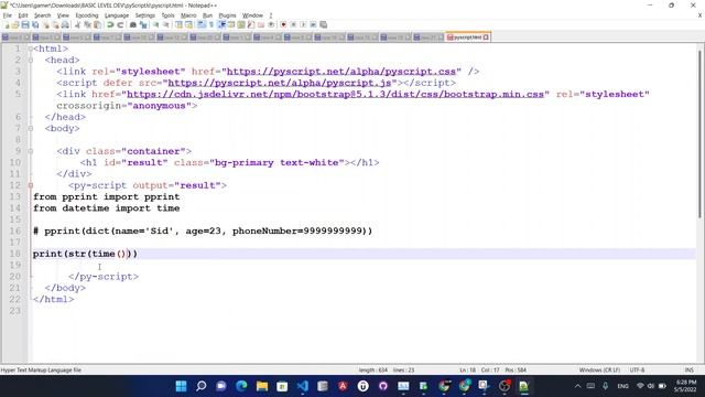 Import python modules in HTML | pyScript.js