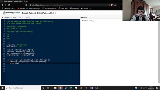 Python3 --- Binary String Permutations