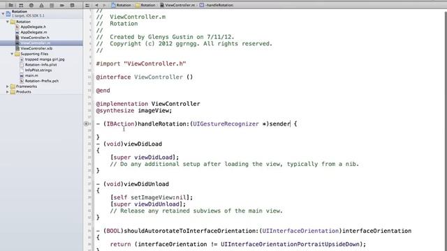 iOS 5 - Rotate Gesture