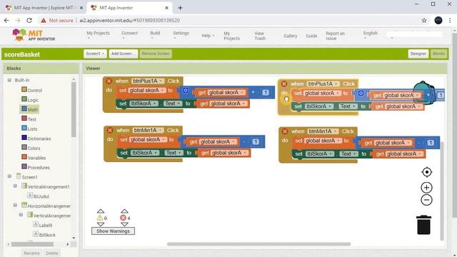 If Statement - Arduino MIT App Inventor 2