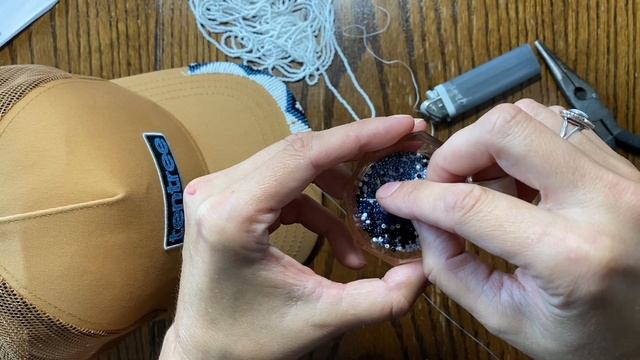 How to Bead a Hat Brim