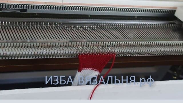 Вязание на вязальной машине пледа 