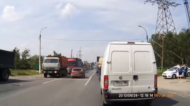 езда по встречке у поста ДПС