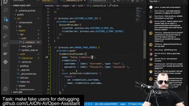 Open Assistant Live Coding Open-Source ChatGPT Replication