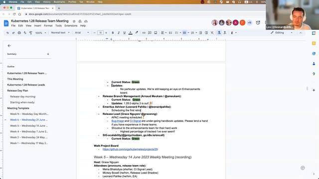 Kubernetes Release Team Meeting for 20230621