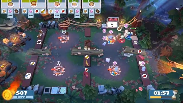 Overcooked 2 - Campfire Cook Off 3-3 :: 2 Players - Score: 1343