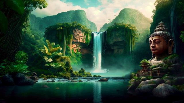 Buddha Falls: Ambient Music for Positive Energy & Relaxation Meditation Music