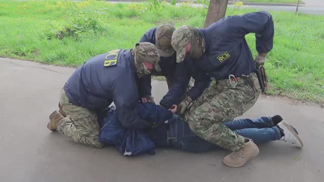 Оперативная съёмка ФСБ России - задержание за госизмену