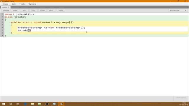 Tree Set In Java.util - Core Java || With BlueJ