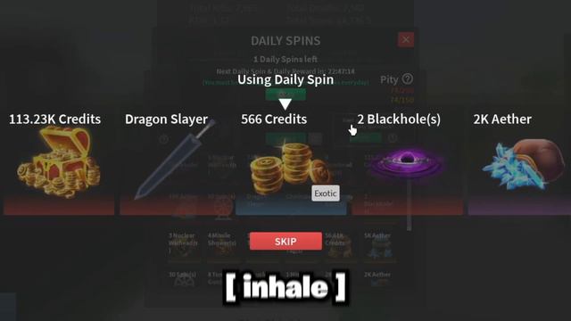I bought 100 DAILY SPINS in Combat Warriors Roblox