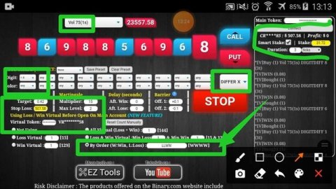 Zone#7/9 Part#6/20 $522.07 Done $10 to $3200 free bot binary.com deriv profit consisten digit diffe