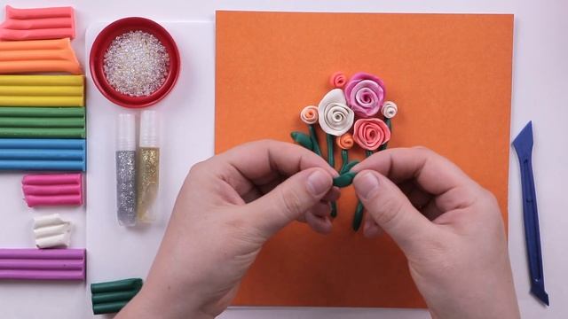 Розы из пластилина. Roses from plasticine.