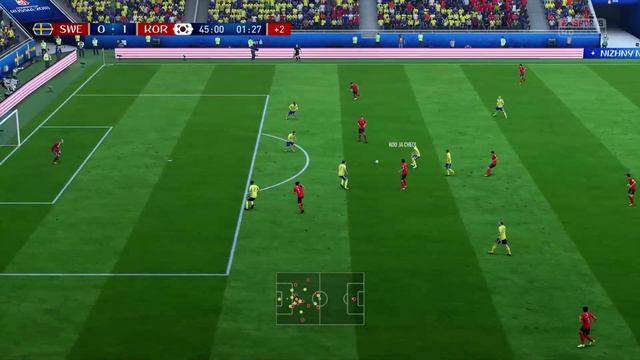 [PS4pro] FIFA18 World Cup mod DLC" F조 2경기 스웨덴 VS 대한민국" 니즈니노브고로드 (2018 FIFA World Cup Russia) 시뮬레이션