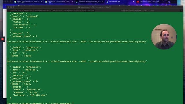 Elastic - a brief demo using curl and command line.