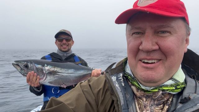 Поймали очередного тунца на Сахалине