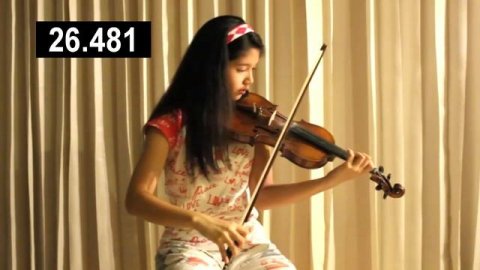 13 years old girl plays very fast "Flight of the Bumblebee" on violin - Clarissa Tamara (Indonesia)