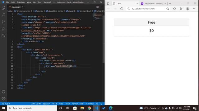 Pricing Cards with Bootstrap 5 | Learn Web Development with | Paandacode Dev