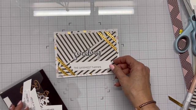 A 5x7 card, while playing along with craft roulette! #cardmaking