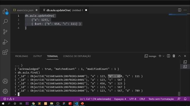 MongoDB - CRUD (Parte III - Update) /// Banco de Dados 3