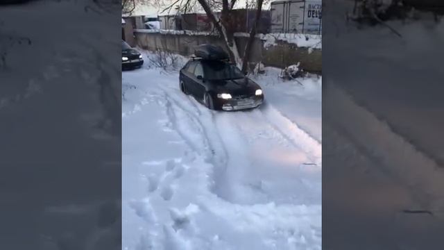 ?Пробиваемся по снегу? Ауди А3  едет везде. Ауди рулит?Audi a3 tdi asv