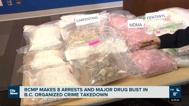 RCMP makes 8 arrests and major drug bust in B.C. organized crime takedown
