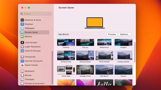 How to change screensaver on mac to your own picture