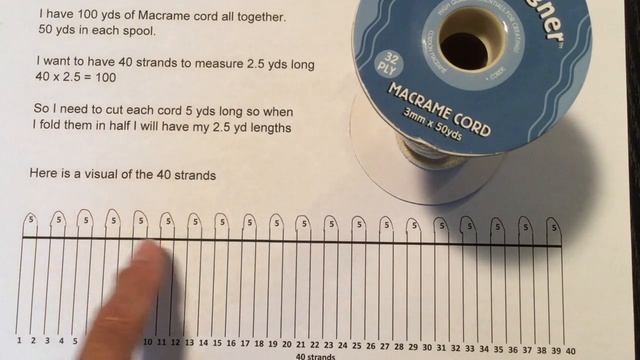 Macrame techniques - How to figure out your cord lengths