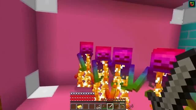 How to BUILD SUPER SECRET HOUSE inside a RAINBOW BLOCK in Minecraft ? RAINBOW BLOCK PASSAGE