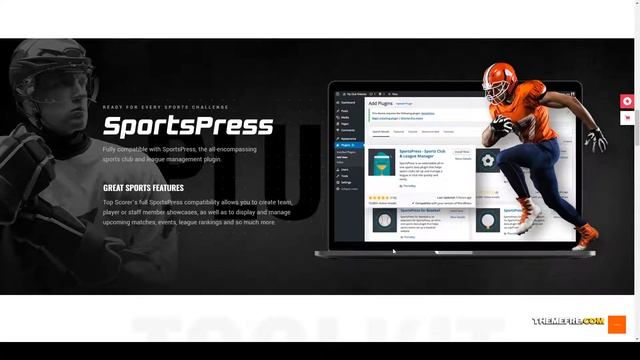 TopScorer - Sports WordPress Theme soccer 15 Website Builder