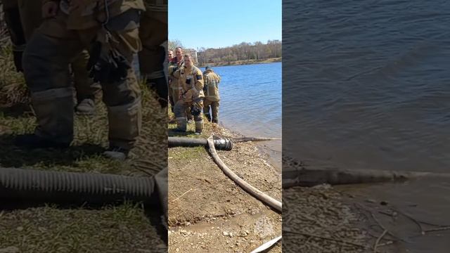 Как заправить пожарную машину из озера