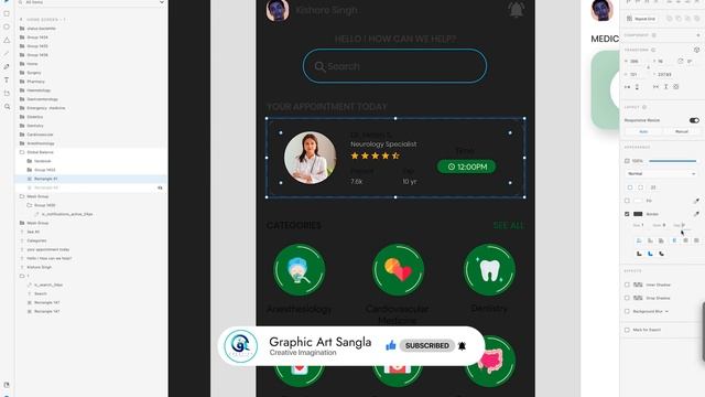 How to App/Mobile Wireframe in Adobe XD | Easy Tutorial | Online Healthcare App