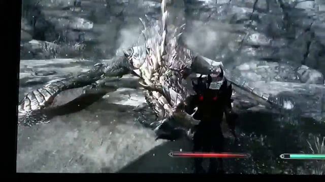 Skyrim: Taking down a dragon (kill cam)