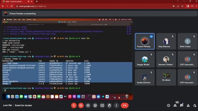 Virtual Docker Workshop Organized by CSITAN-Pokhara
