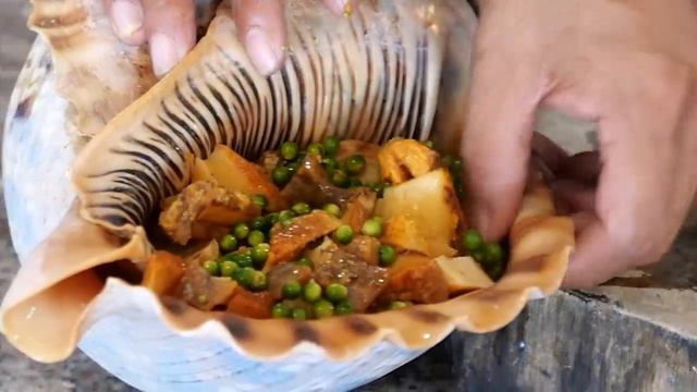 Вьетнамская еда - Гигант Инопланетная Ракушка приготовить двумя способами Муйне морепродукты Вьетнам