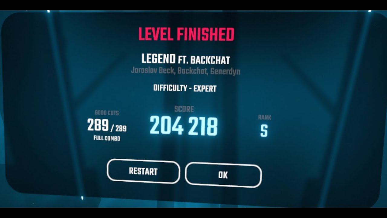 Beat Saber - LEGEND (ft. Backchat) [EXPERT, S rank]