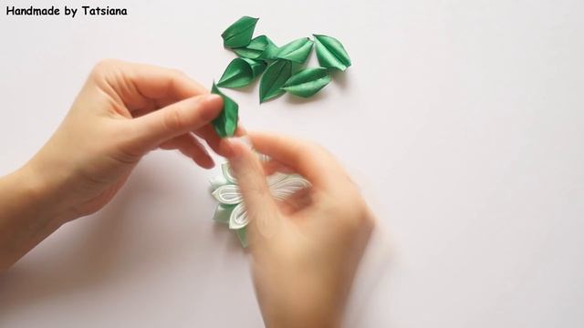 Цветы из лент канзаши Мастер-класс  DIY Flowers Kanzashi Tutorial