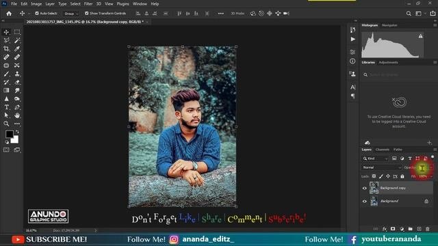 Outdoor Photo Professional Retouching and Editing l Photoshop CC tutorial 2021 Anundo Graphic Studi