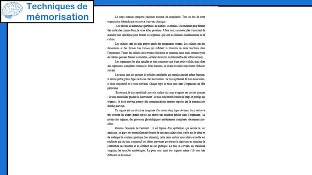 Mémoriser un texte en le lisant
