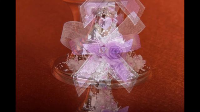 Свадебные аксессуары - свечи в фиолетовом