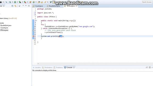 Java #3-Converting a domain name to IP address