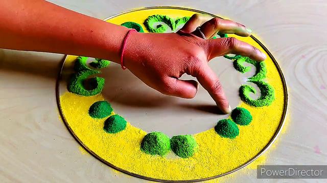 #1426 sankranthi muggulu   new year rangoli design   satisfying sand art